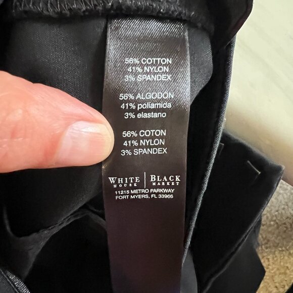 White House Black Market Perfect Form Black Pants - Straight Crop - Size 2 - Picture 4 of 13